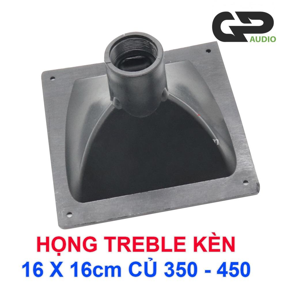 Họng loa Treble kèn 16 x 16 cm , Phiễu loa Treble kèn 16 x 16 cm dùng cho củ loa Treble 250, 350, 450, 750, 850