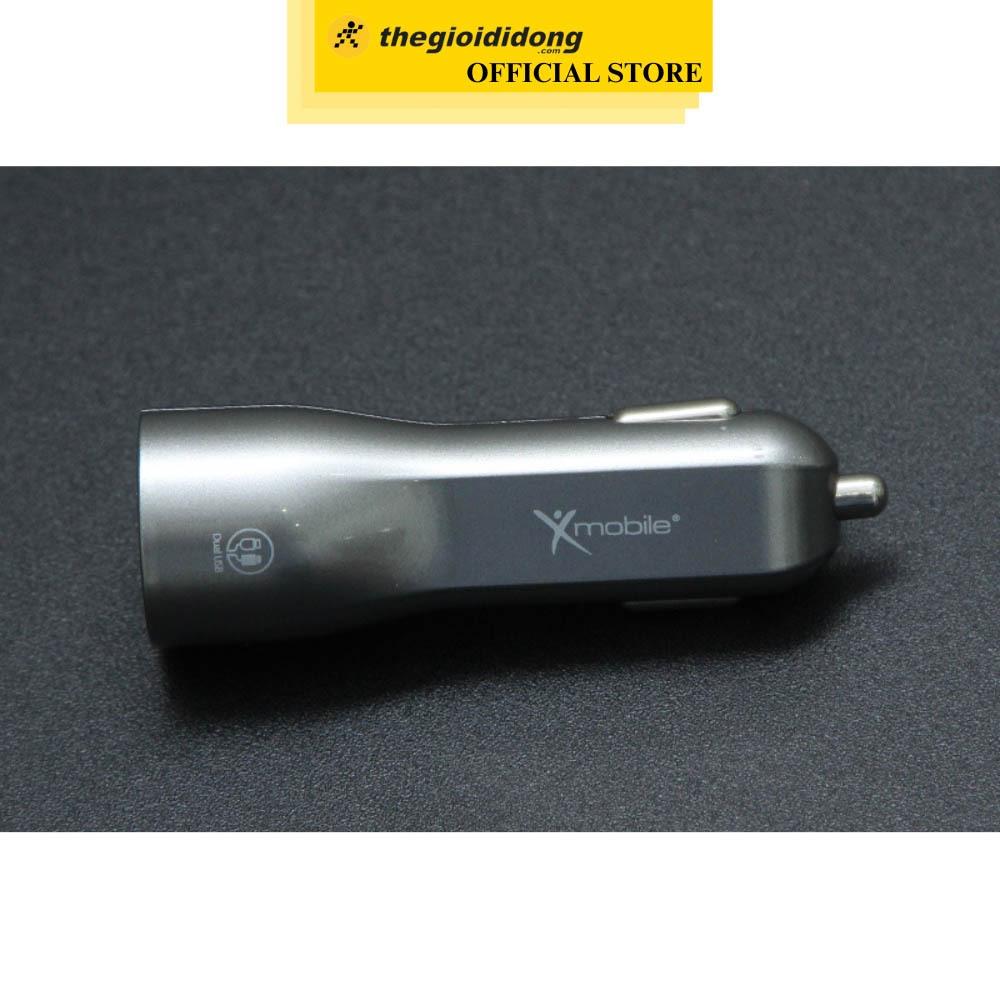 Sạc xe hơi Xmobile Dual USB TS-C063S Xám - Hàng Chính Hãng