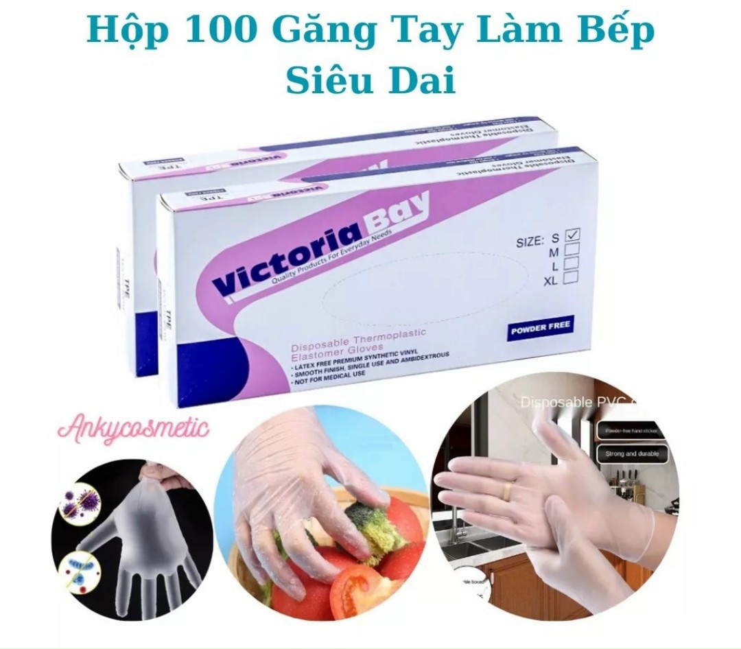 Hộp 100 găng tay siêu dai Victoria Bay