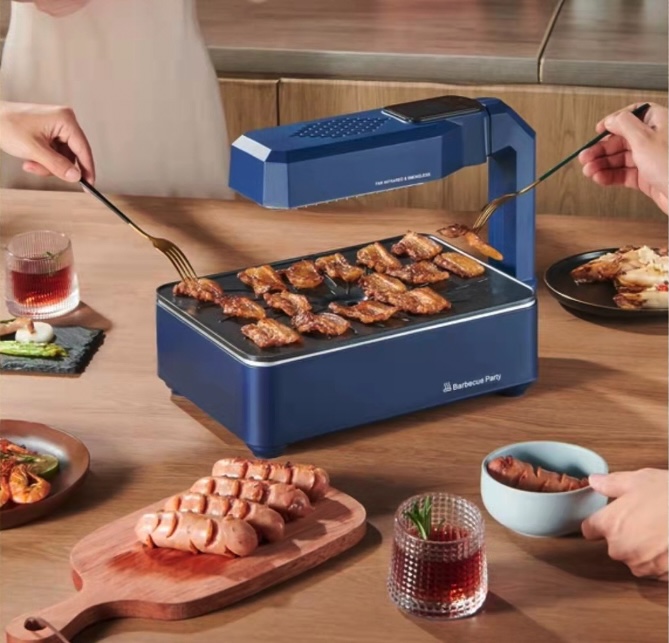 Bếp Nướng Điện Không Khói 360 độ Smokeless &amp;amp; BBQ Party LCD