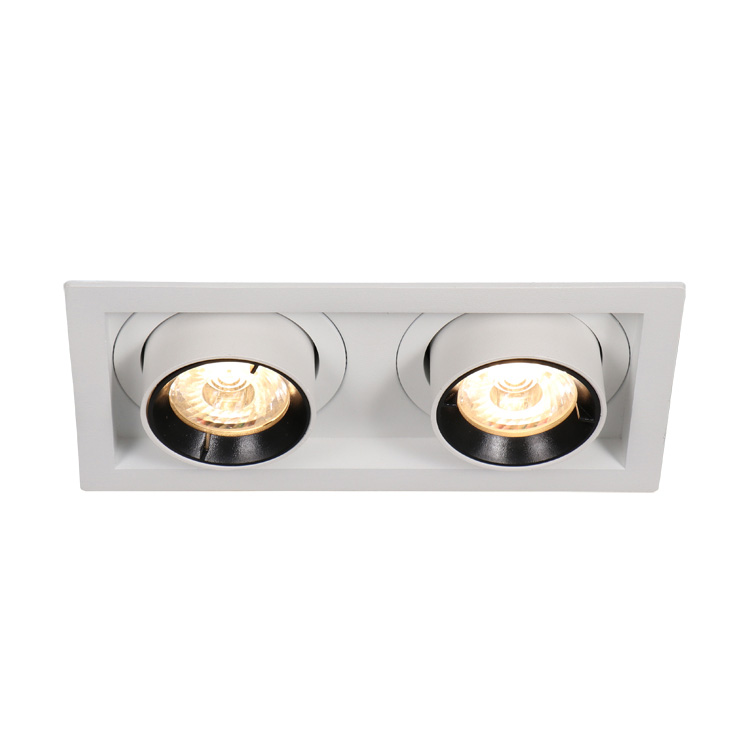 Đèn LED âm trần đôi chỉnh hướng chiếu điểm ENA mẫu DCG 10W 14W 20W 24W dễ dàng điều chỉnh góc chiếu sáng