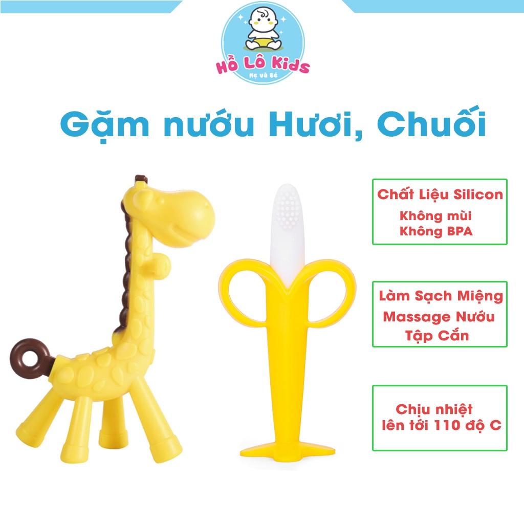 Gặm nướu cho bé silicon hình hươu và chuối, gặm niếu an toàn cho bé Hồ Lô Kids