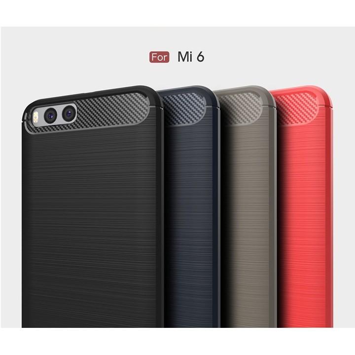 Ốp lưng chống sốc Xiaomi Mi6, Mi 6 vân sợi Carbon Rugger Armor