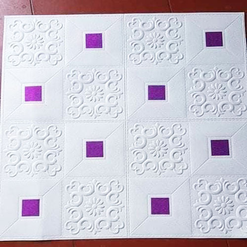 Bộ 5 Tấm Xốp Dán Tường Kim Tuyến, Tem 3D Siêu Đẹp, Sang Trọng