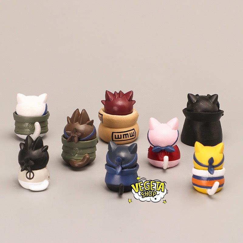 Mô hình Naruto - Mô hình Mèo Tsum Tsum Cosplay Naruto Sasuke Sakura Kakashi Gaara Iruka Shikamaru Itachi chibi dễ thương