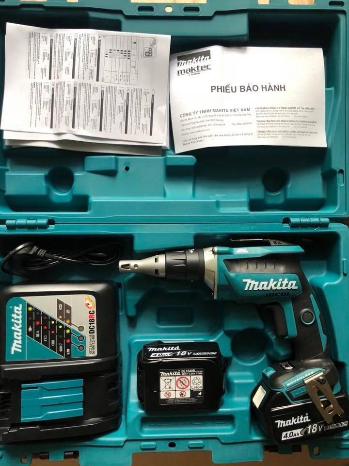 MÁY VẶN VÍT DÙNG PIN (BL)(18V / 4.0AH) (01 SẠC NHANH ,02 PIN 18V/ 4.0AH) MAKITA DFS452RME- HÀNG CHÍNH HÃNG