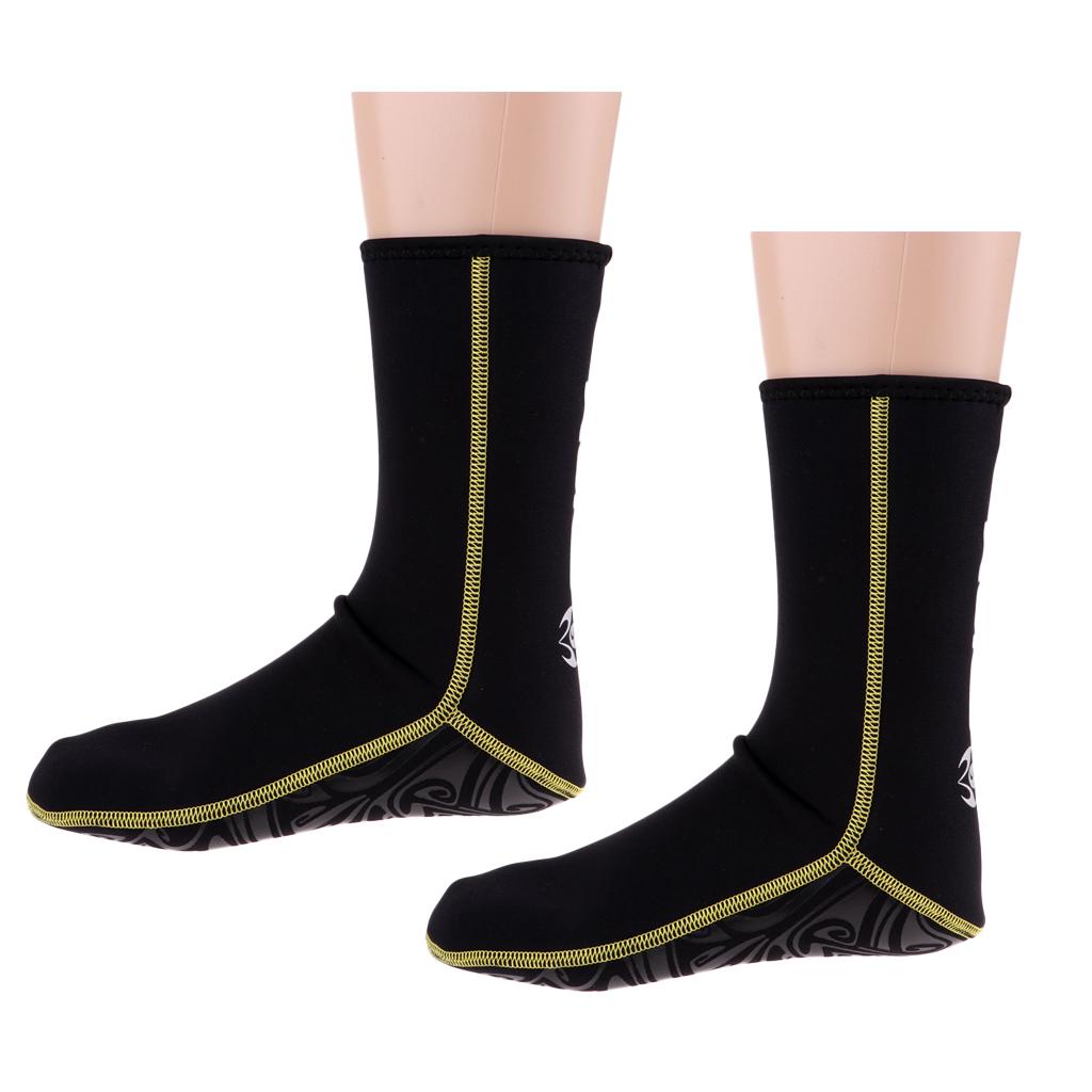 1 Pair Water Shoes Beach Fin Socks Neoprene Diving Boots Scuba Snorkel Booties Surfing Wetsuit Sports Waterproof Foot Protector for Men Women