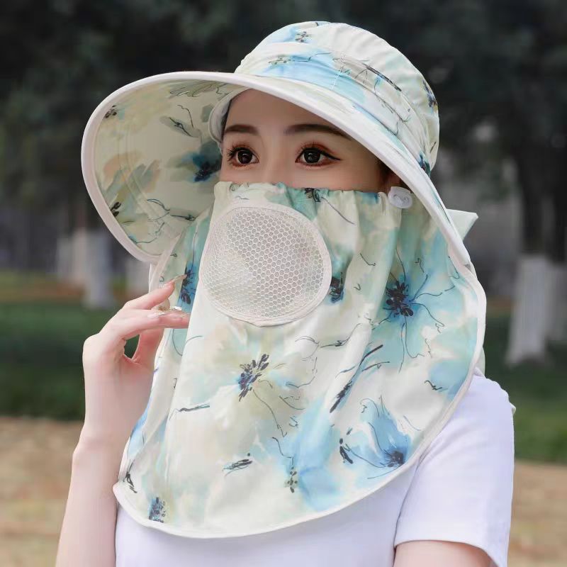 Nón chống nắng khẩu trang 360 cao cấp phong cách Hàn, mũ rộng vành chống nắng chống uv thời trang