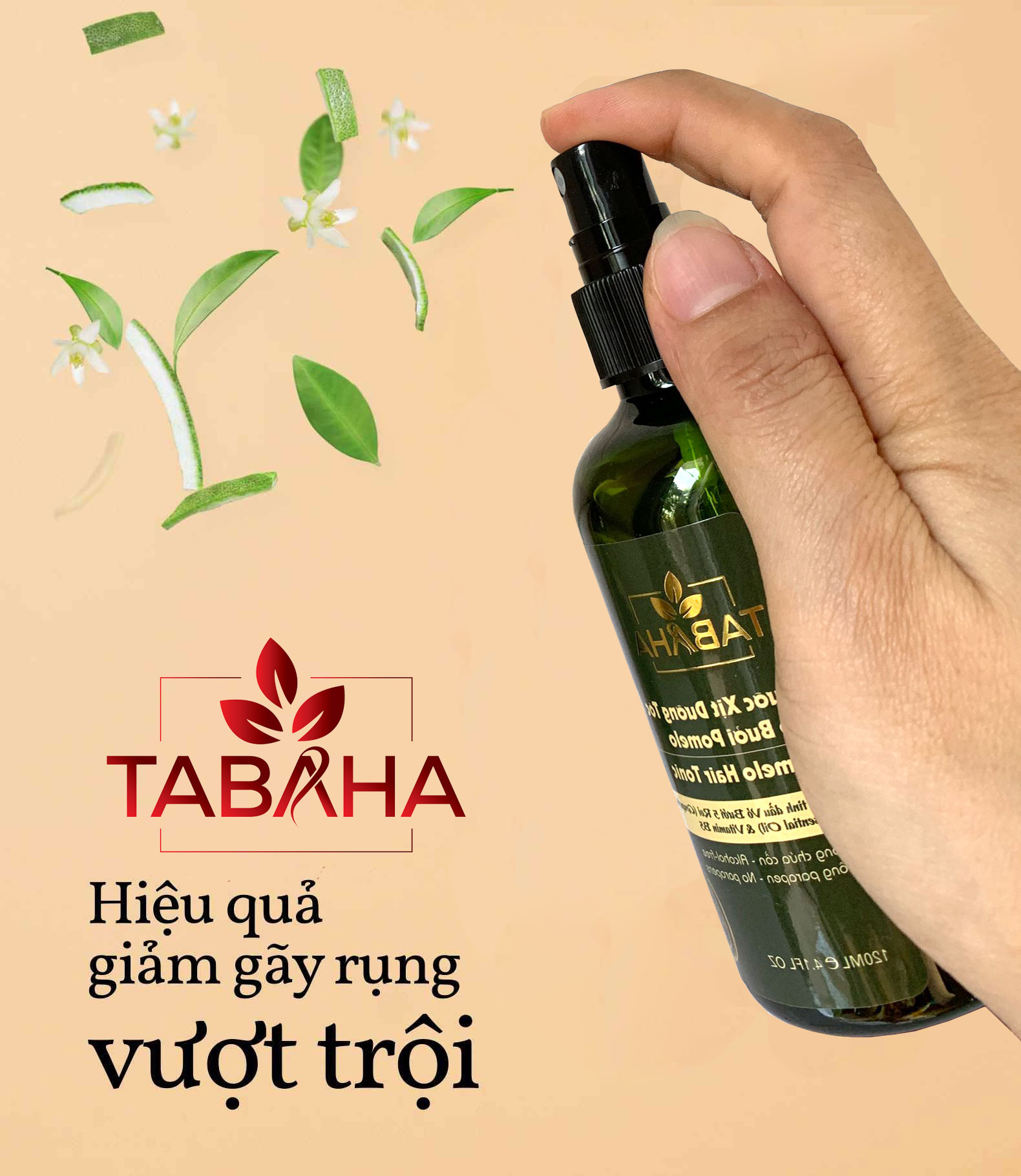 Combo Kem tan mỡ Tabaha 250g và Xịt dưỡng tóc tinh dầu bưởi 120ml Tabaha chăm sóc mẹ sau sinh