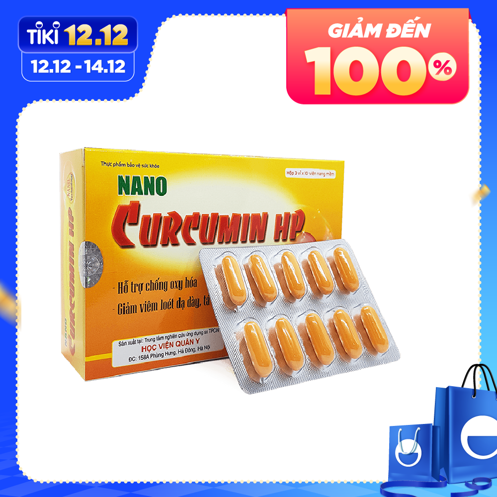 Thực phẩm chức năng Nano Curcumin HP - Học Viên Quân Y - Giải Pháp Cho Người Bệnh Dạ Dày, Ung Thư