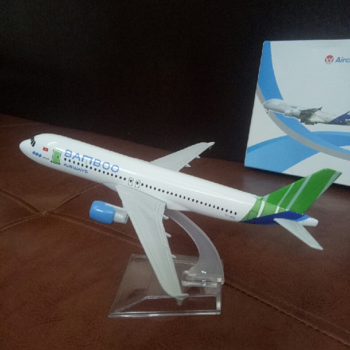 Mô hình máy bay tĩnh Bamboo A320 16cm