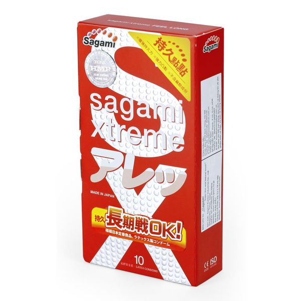 Bao Gai Kéo Dài Thời Gian Sagami Feel Long Nhật Bản - Không Mùi Cao Su - Chống Xuất Tinh Sớm - Tặng Kèm Gel Jex - Che Tên Sản Phẩm