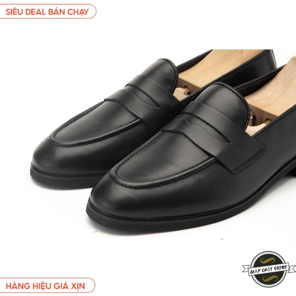 Giày Lười Nam Loafer XOĂN SHOP Da Pu Pu Size 38 Đến 42 Màu Đen - G065