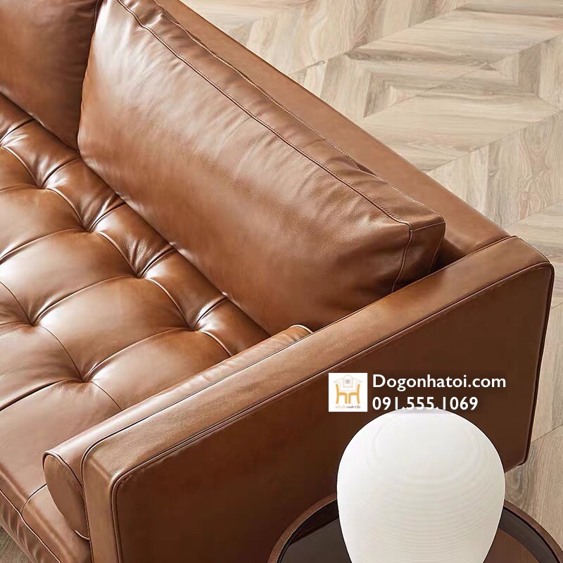 Sofa Da Cao Cấp Nhập Khẩu Phòng Khách Đẹp SF401 - Đồ Gỗ Nhà Tôi