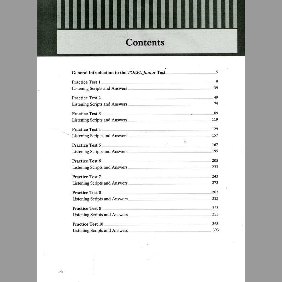 TOEFL Junior - 10 Practice Tests (Kèm CD)