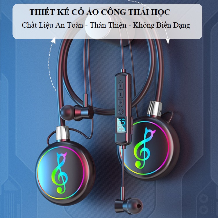 Tai Nghe Bluetooth Đeo Vai Thể Thao YYDS-168 (Hỗ trợ thẻ nhớ -thời gian sử dụng 20-22 giờ, thời gian chờ 300 giờ)