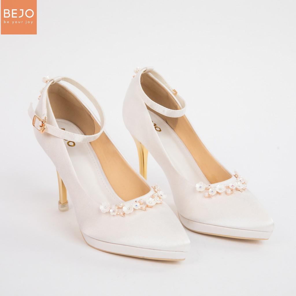 GIÀY CƯỚI - GIÀY CÔ DÂU BEJO H96.05 HOA MAI LỤA - WEDDING SHOES