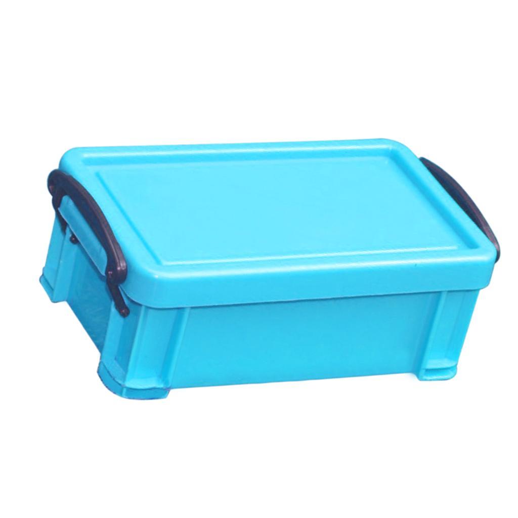 2X Home Furnishing Box 0.5L Latch Box Colorful with Lid Food Sealed Case Blue