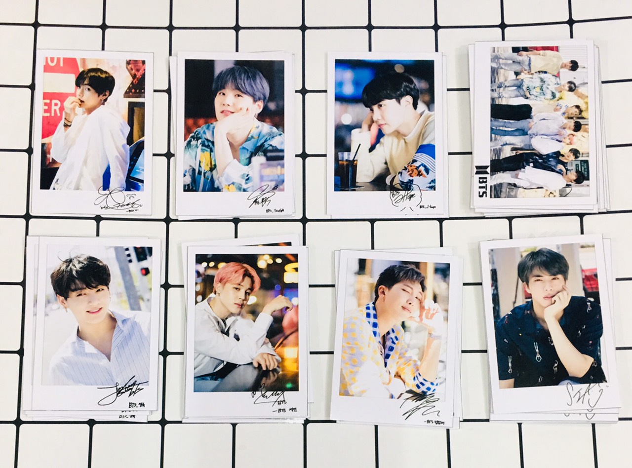 Ảnh card chữ ký BTS combo 16 ảnh ngẫu nhiên