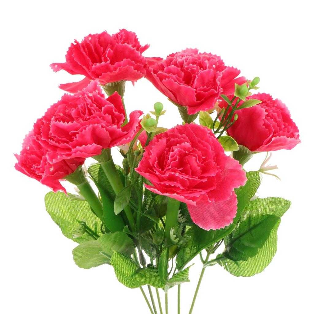Carnation Bunch Artificial Silk Flower Bouquet Plant Home Decor