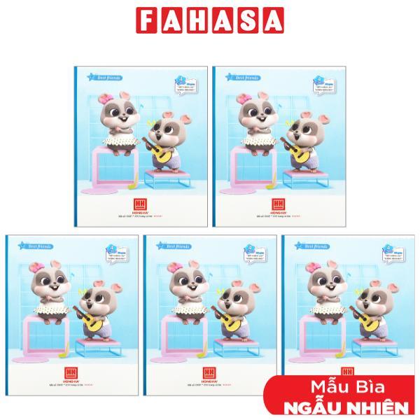 Combo 5 Tập Class Best Friend - 4 Ly Ngang 200 Trang 80gsm - Hồng Hà 0441