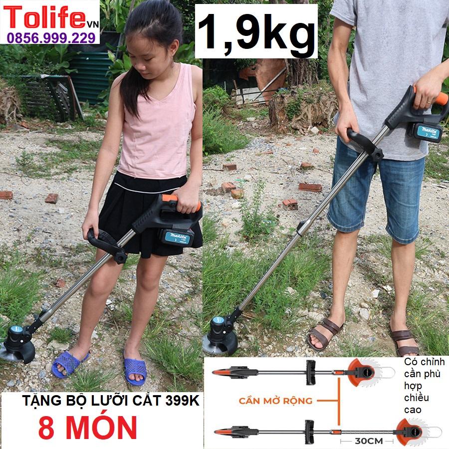 Máy cắt cỏ cầm tay dùng pin YAMAHA , LÕI ĐỒNG 100 %Tặng kèm 8 lưỡi cắt
