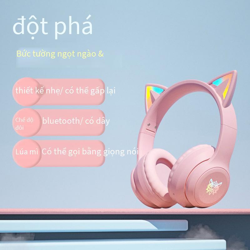 Trò chơi mỏ neo nổi tiếng trực tuyến thuận lợi nhất Thể thao điện tử phát sáng gắn trên đầu tai mèo tiêu chuẩn chính thức Chất lượng âm thanh cao 20 mét có thể được