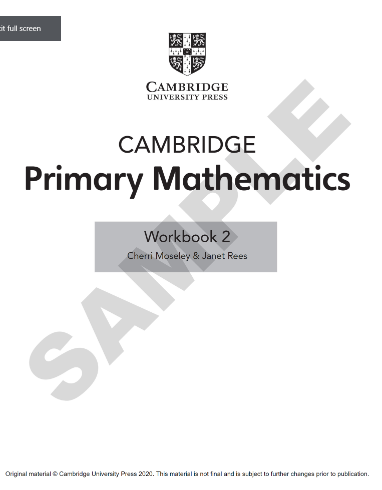 Cambridge Primary Mathematics Workbook 2 With Digital Access (1 Year) 2nd Edition