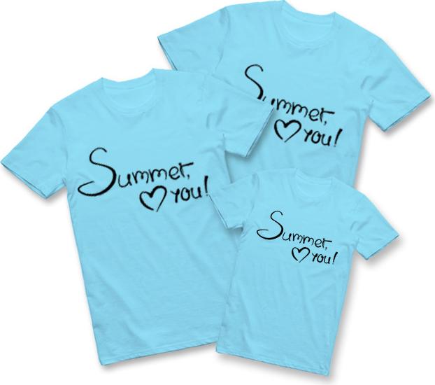 Áo Thun Gia Đình ATLAN Mã TKA33 Màu Xanh Da Trời