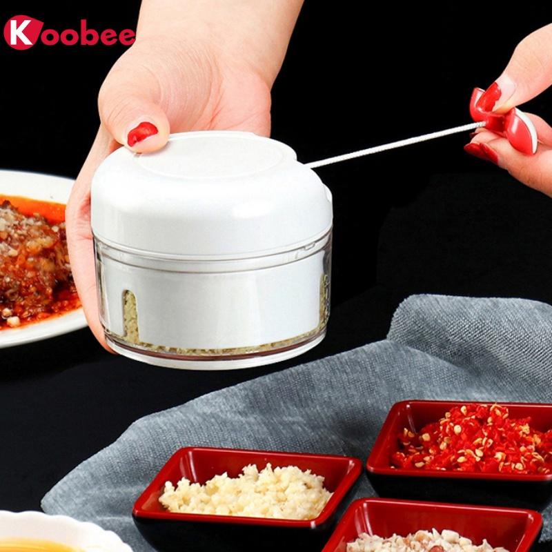 Máy xay tỏi ớt cầm tay Mini Food Chopper 2 lưỡi chính hãng, Dụng cụ xay tỏi ớt, thực phẩm đa năng KOOBEE