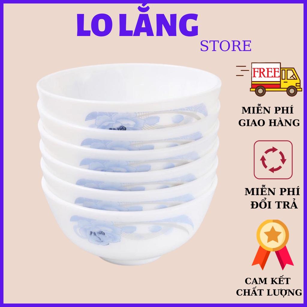 Bộ 5 chén ăn cơm loại lớn 11cm in hoa ngẫu nhiên cao cấp