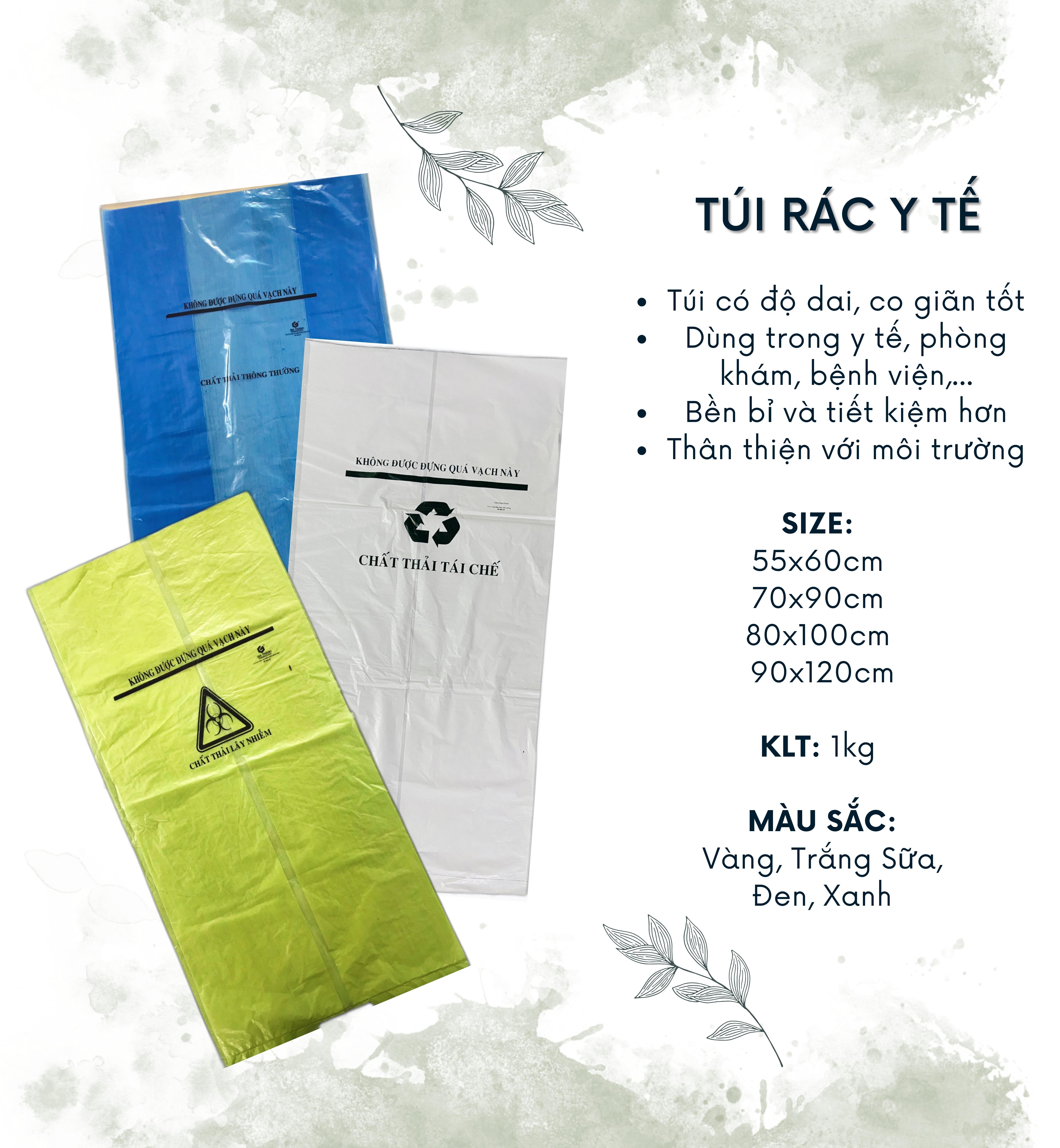 Túi rác y tế cao cấp thân thiện môi trường (1kg)