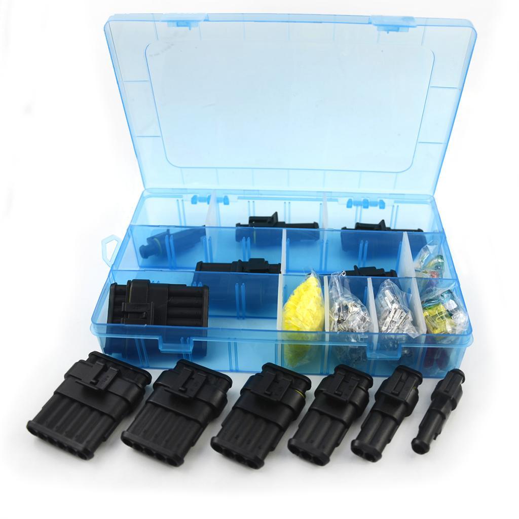 Wire connector plug kit Terminals Heat Shrink Blue Box