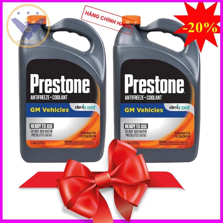 BỘ 2 nước làm mát động cơ xe ô tô PRESTONE DEX COOL USA can 3.78L