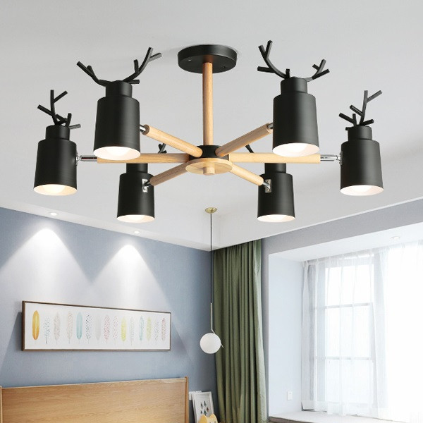 Đèn chùm ELEDOR kiểu dáng hiện đại, sang trọng 6 tay - kèm bóng LED chuyên dụng.