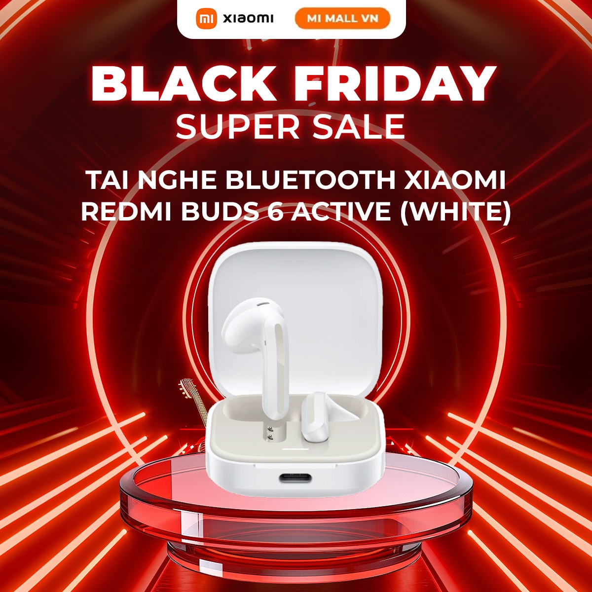 Tai Nghe Bluetooth Xiaomi Redmi Buds 6 Active - Hàng Chính Hãng