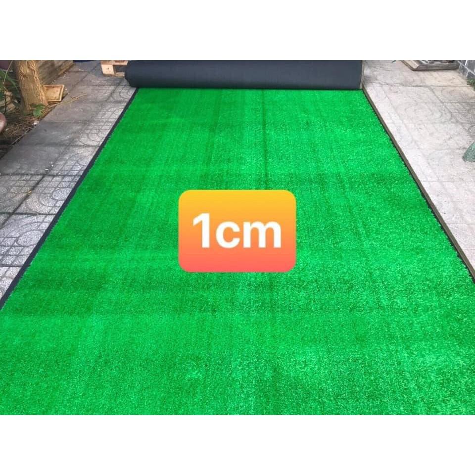 Cỏ nhân tạo sân vườn 1cm xanh non  loại tốt com bo 10m2 cắt liền rộng 2m x dài 5m