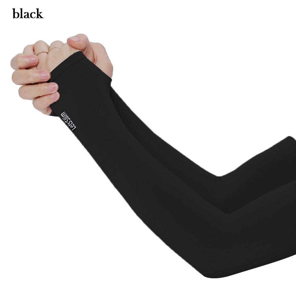 2 Chiếc Unisex Tay Nữ Vòng Tay Nén Thoáng Khí Bóng Rổ Bóng Chuyền Thun Thể Thao Chạy Giữ Ấm Cánh Tay Cho Giấu Hình Xăm Color: style b