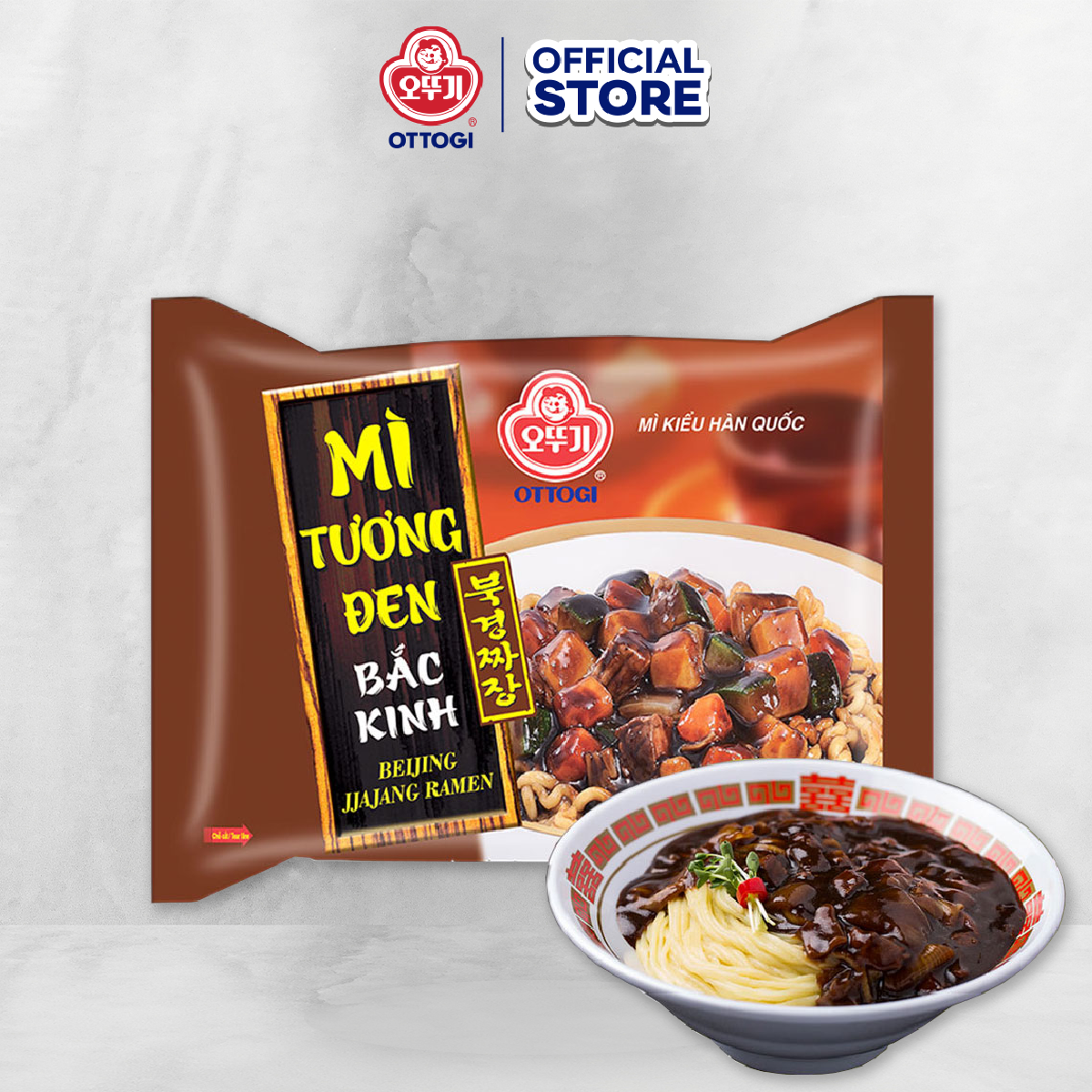 Combo 3 vị Mì Tương Đen Ottogi 135g x3