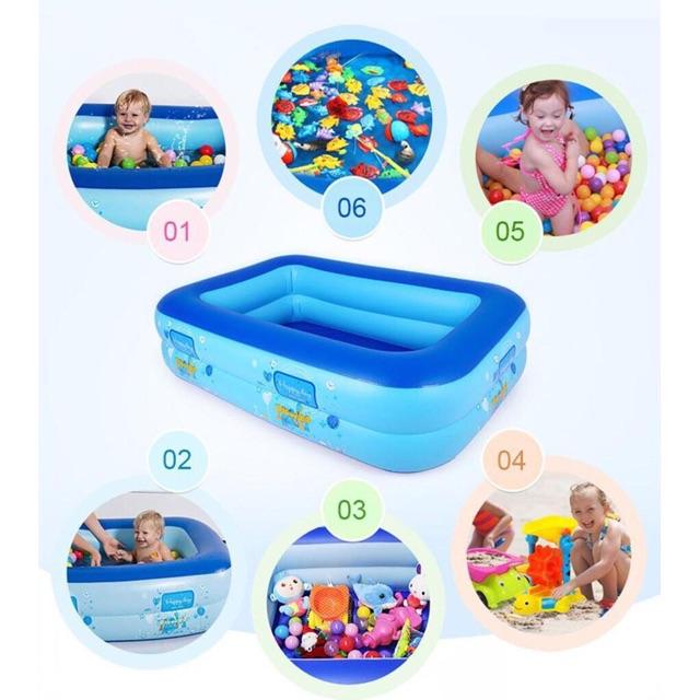 BỂ BƠI PHAO BƠI CHỮ NHẬT 3 TẦNG SIZE TO 1,8M CHO 4 NGƯỜI (BUÔN GIÁ RẺ)