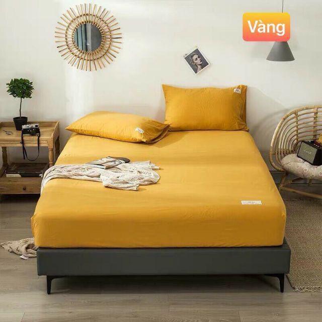 Bộ Ga Gối Cotton Tici Hàn Quốc - Không bai Không Xù, đủ size drap nệm