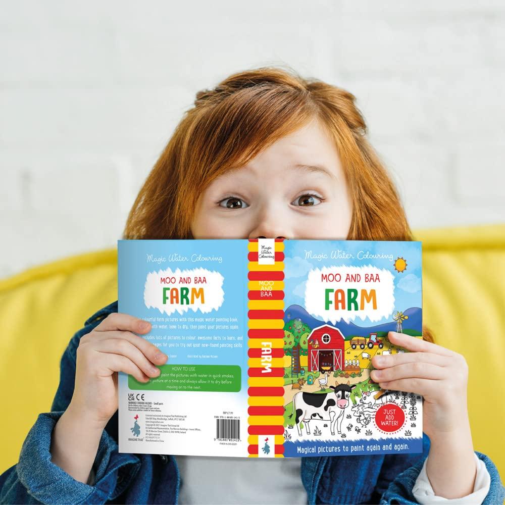Sách ngoại văn: Moo And Baa - Farm (Magic Water Colouring)