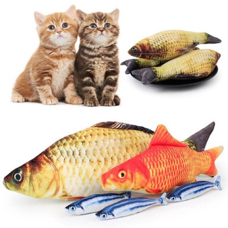 Cá Nhồi Bông Catnip Đồ Chơi Cho Mèo Vui Vẻ - Phụ Kiện Cho Thú Cưng