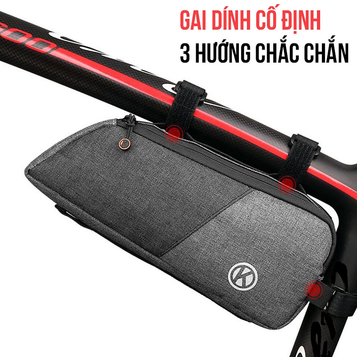 Túi Treo Xe Đạp Thể Thao The K Size Lớn 26cm - Túi Đeo Xe Đạp Địa Hình Chống Nước, Túi Treo Xe Đạp Thể Thao Chống Nước Size Lớn 26 cm Túi Xe Đạp Treo Sườn Xe Dài 1 Ngăn ML02 Chống Nước Vải Oxford Chống Mài Mòn - Phụ Kiện Xe Đạp Chính Hãng dododios