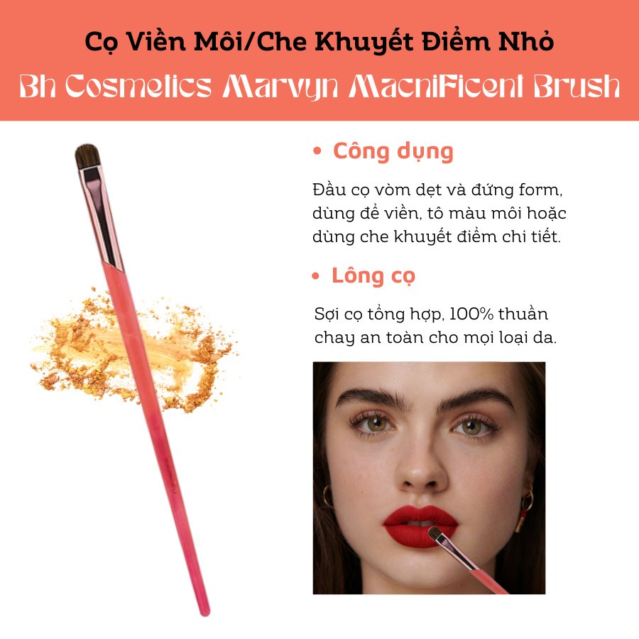 Cọ Viền Môi Và Mắt BH Cosmetics Marvyn Macnificent 09