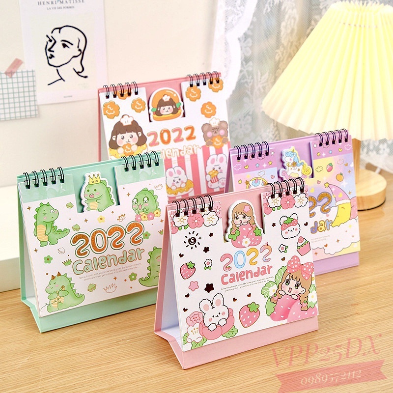 Lịch để bàn cute 2022 (15cm * 16cm)