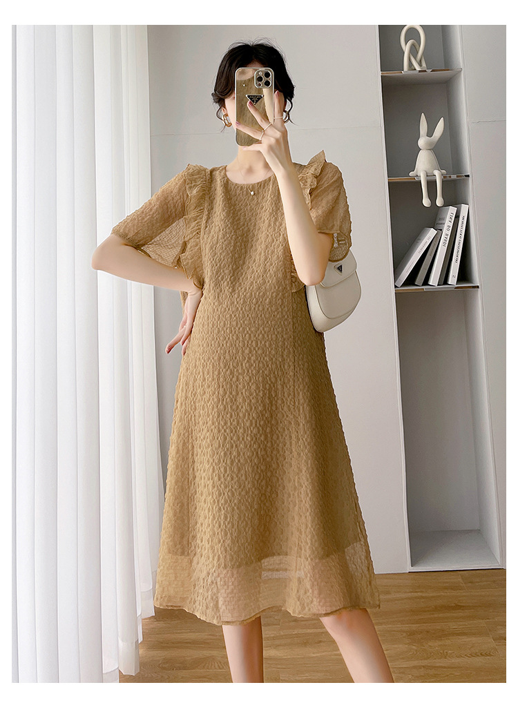 Đầm bầu sơ mi công sở dáng dài DR3122