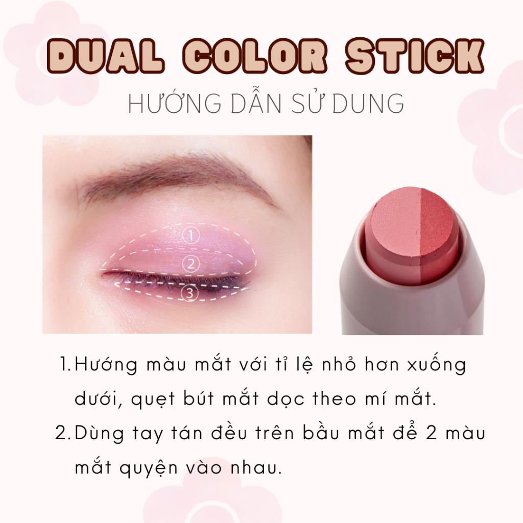 Phấn Mắt 2 Màu Daisy Doll By Mary Quant Nhật Bản Dạng Thỏi Nhanh Gọn, Tiện Lợi, Bền Màu, Không Trôi O-01 Suger Orange