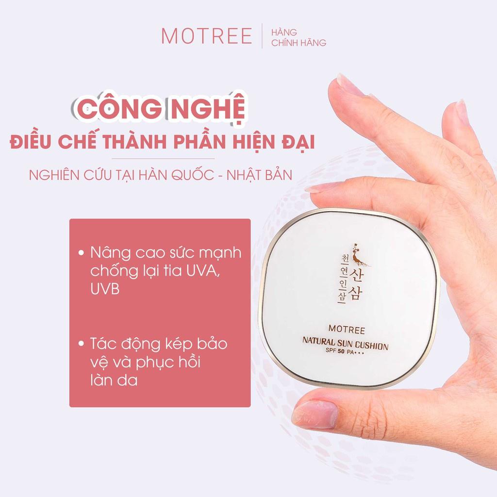 CUSHION trang điểm chống nắng LỰU SÂM MOTREE - NATURAL SUN CUSHION SPF 50+_PA