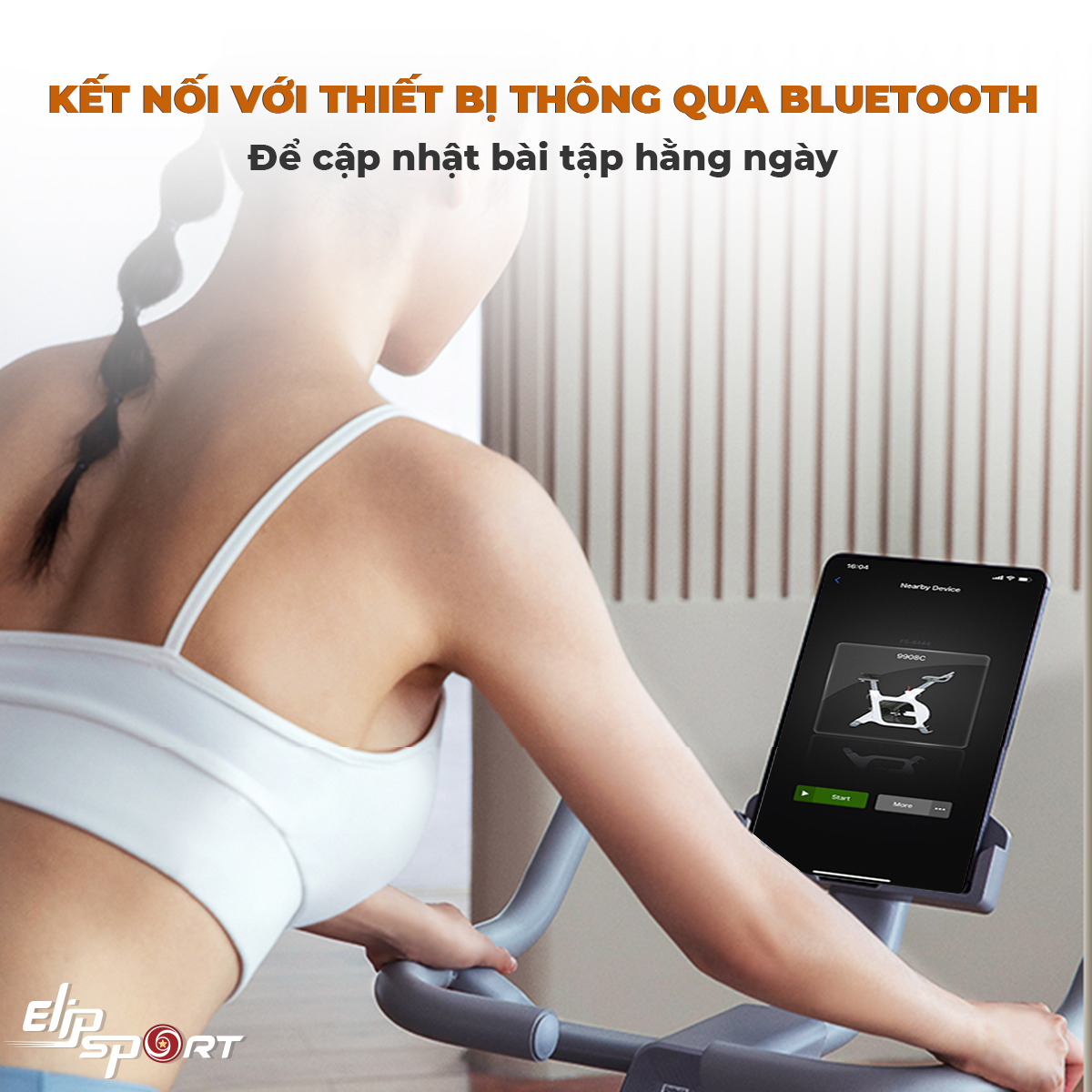 Xe đạp tập ELIP MARCUS - Kiểu dáng thể thao, khung sườn chắc chắn